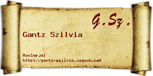 Gantz Szilvia névjegykártya